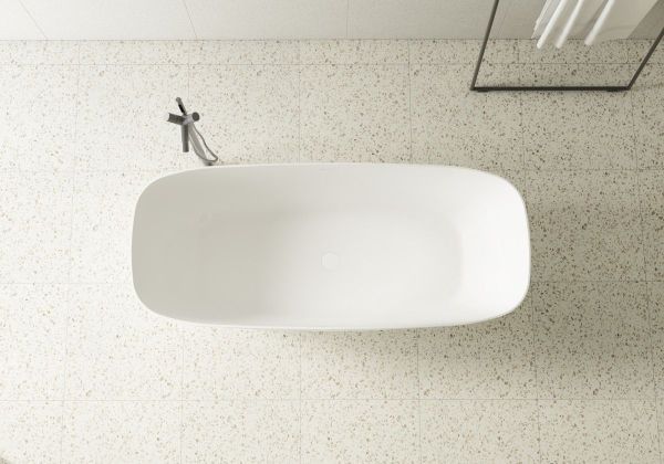 Zenon Arenal, прямоугольная ванна из искусственного камня Solid Surface, 170x75xh55 см, цвет белый матовый