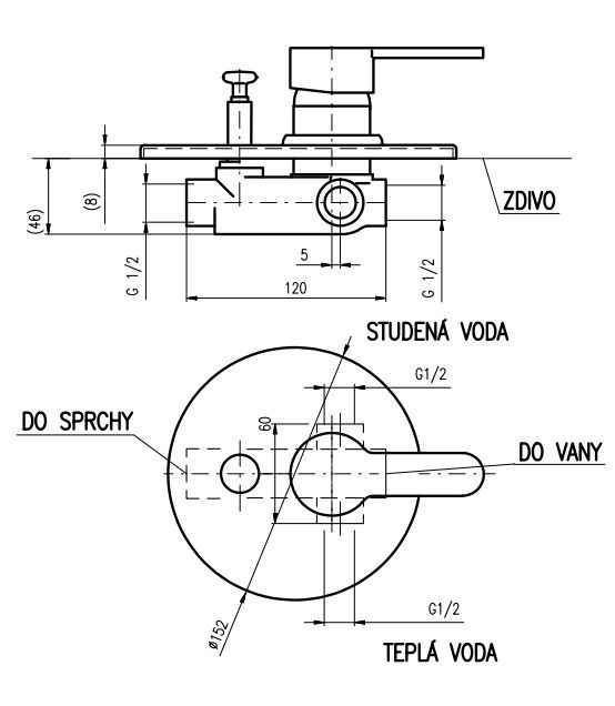 Смеситель для душа Rav Slezak Zambezi ZA086K