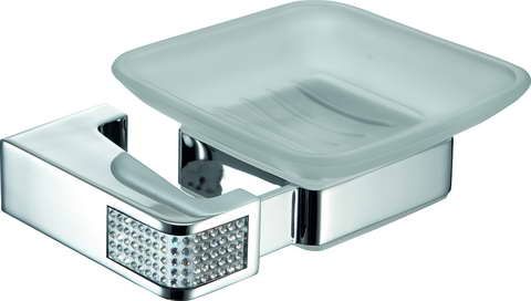 Sanibano Diamond, настенная стеклянная мыльница, цвет хром-кристаллы Swarovski crystal