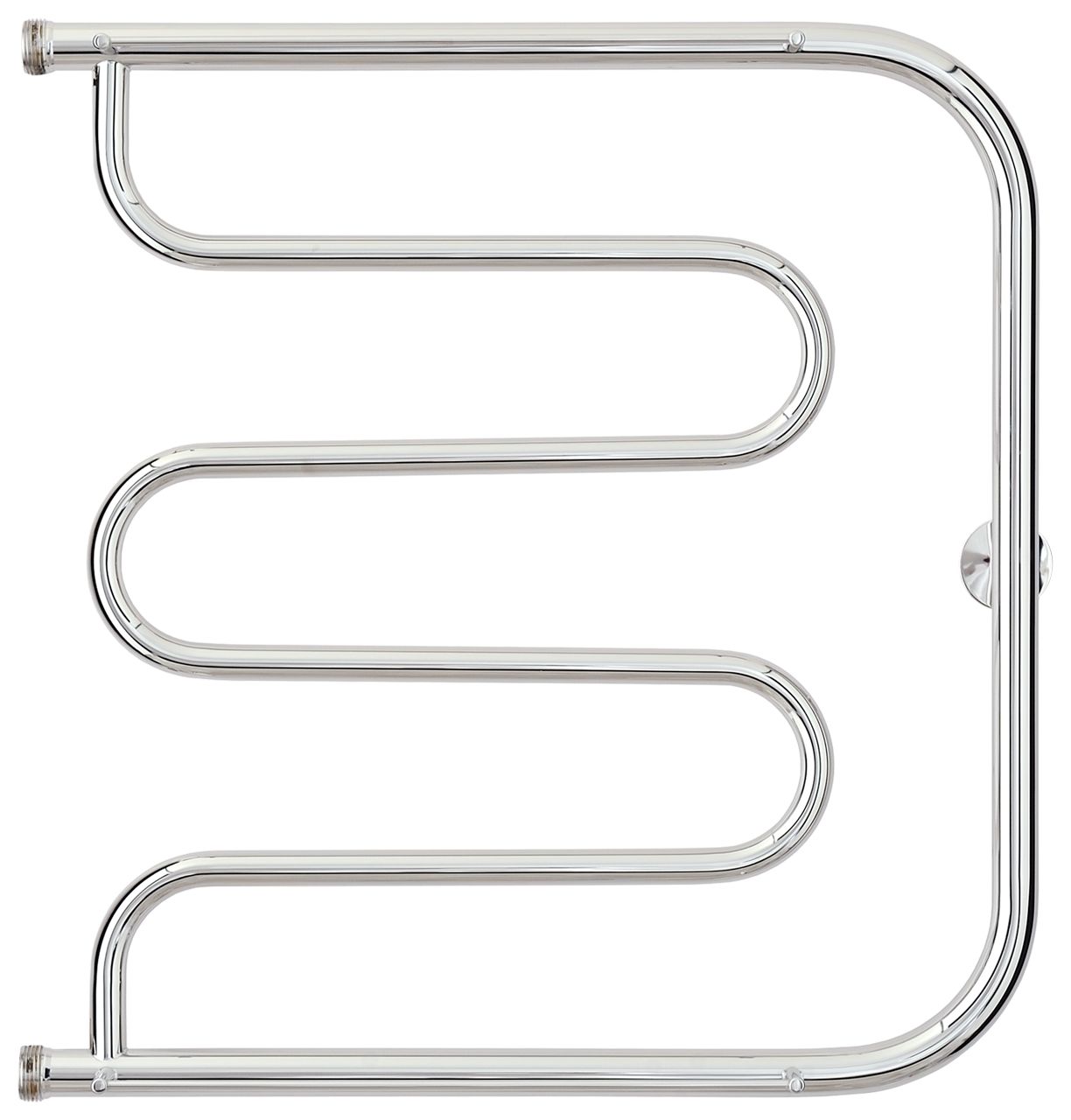 Полотенцесушитель "СТИЛЬЕ" ТАНДЕМ 2П 600х600 резьба-сгон 1" (Без покрытия)