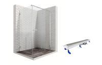 Душевой уголок Ambassador Abner 10011103R-ST3, прямоугольный, линейный трап, 120х80