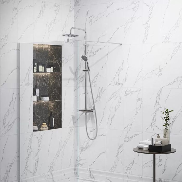 Душевая колонна NOTA на 2 потока с механическим смесителем с  ручным душем на 5 режимов, хром