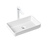 Комплект 2 в 1 Lavinia Boho Bathroom Sink Slim 21510053, накладная фарфоровая раковина 55 см, смеситель