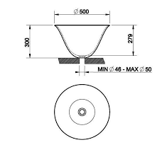 Gessi Goccia Раковина накладная керамическая Ø40см, h=18,5см, цвет: белый
