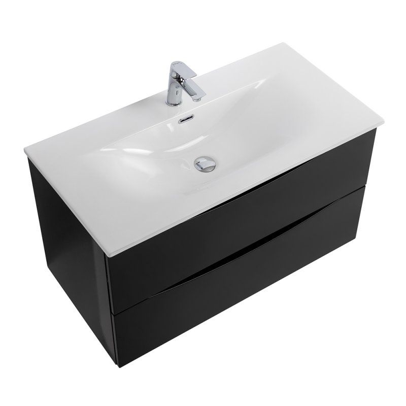 MARINO-CER-N База под раковину подвесная с двумя выкатными ящиками, Rovere Bianco, 796x455x500, MARINO-CER-N-800-2C-SO-WO-P, артикул MARINO-CER-N-800-2C-SO-WO-P