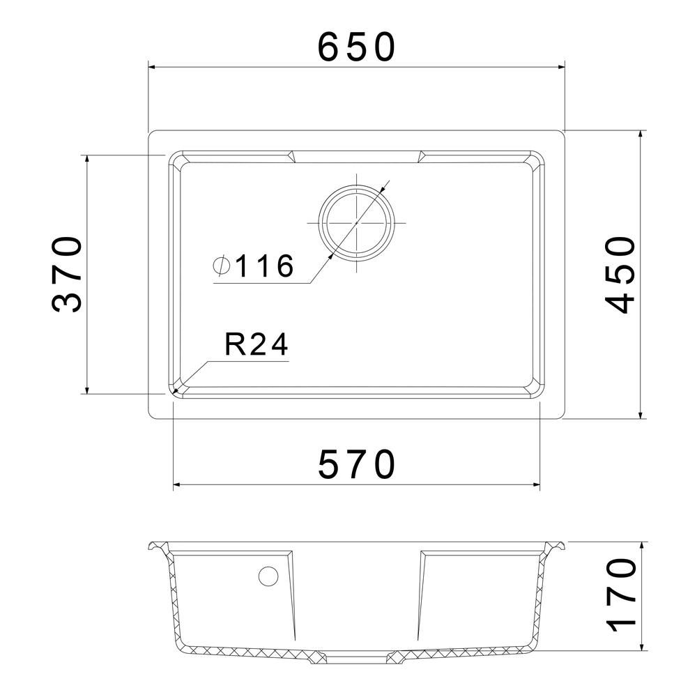Кухонная мойка GranFest URBAN 4565, песочный, артикул 4565 песочный