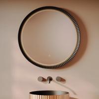 Зеркало, Artceram, Lord, круглое, ширина, мм-760, высота, мм-760, тип установки-настенный, с подсветкой, тип освещения-светодиодная подсветка (LED), тип включения-сенсорный (тач кольцо), рама-есть, материал рамы-керамика, декор-без декора, цвет рамы-черны