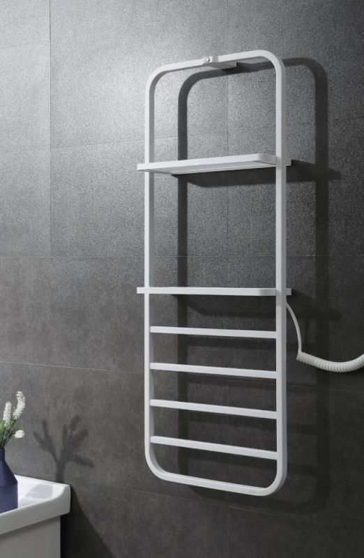 Электрический полотенцесушитель Black&White Universe 400х1010 N-337W с полкой Белый