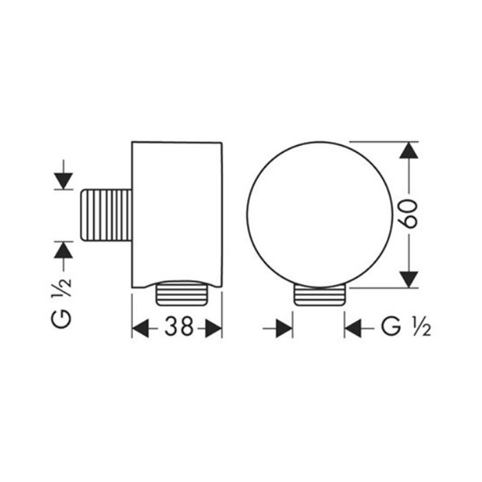 Шланговое подсоединение, Axor, Axor Starck, стандарт подвода воды-1/2", цвет-хром, с клапаном обратного тока воды Шланговое подсоединение, Axor, Axor Starck, стандарт подвода воды-1/2", цвет-хром, с клапаном обратного тока воды