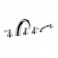 Bongio Oxford Lux Смеситель для ванны, цвет хром/белый фарфор