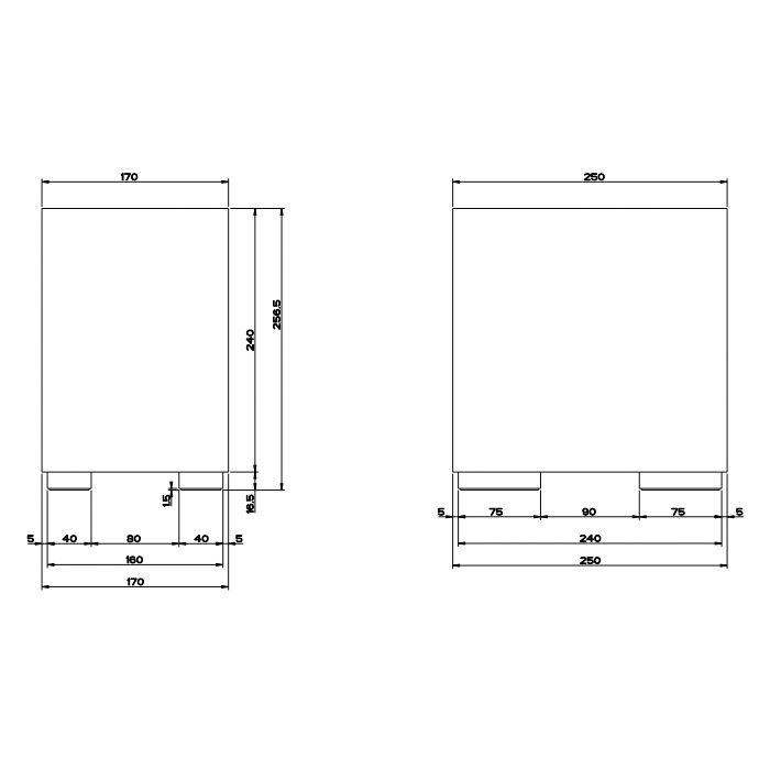 GESSI  INVERSO ACCESSORIES Корзина для мусора черная, цвет: Warm Bronze Br PVD