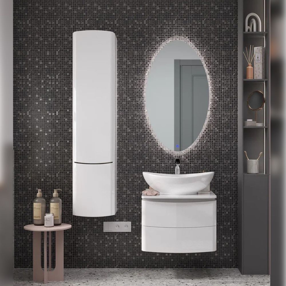 Пенал (35см) Velvex Luna pp.LUN.35, белый, артикул pp.LUN.35