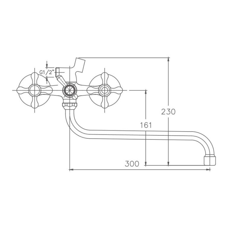 Смеситель для ванны Haiba HB2226, хром