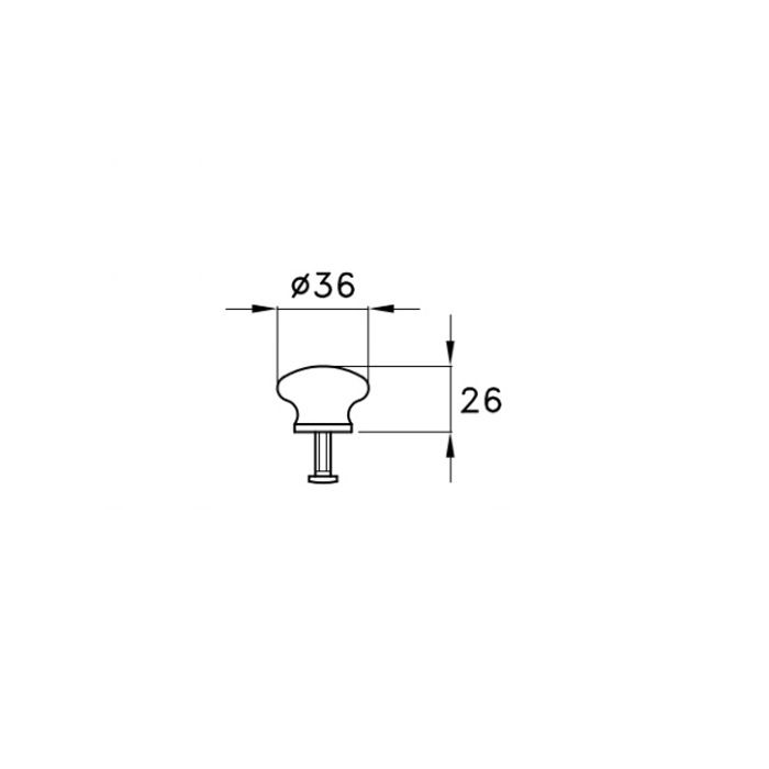 Stella Roma Мебельная ручка D 36 мм. 1084/36 цвет: хром