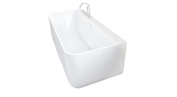 Zenon Kivu Wall, акриловая пристенная ванна прямоугольной формы, 175x80xh60 см, цвет белый глянцевый