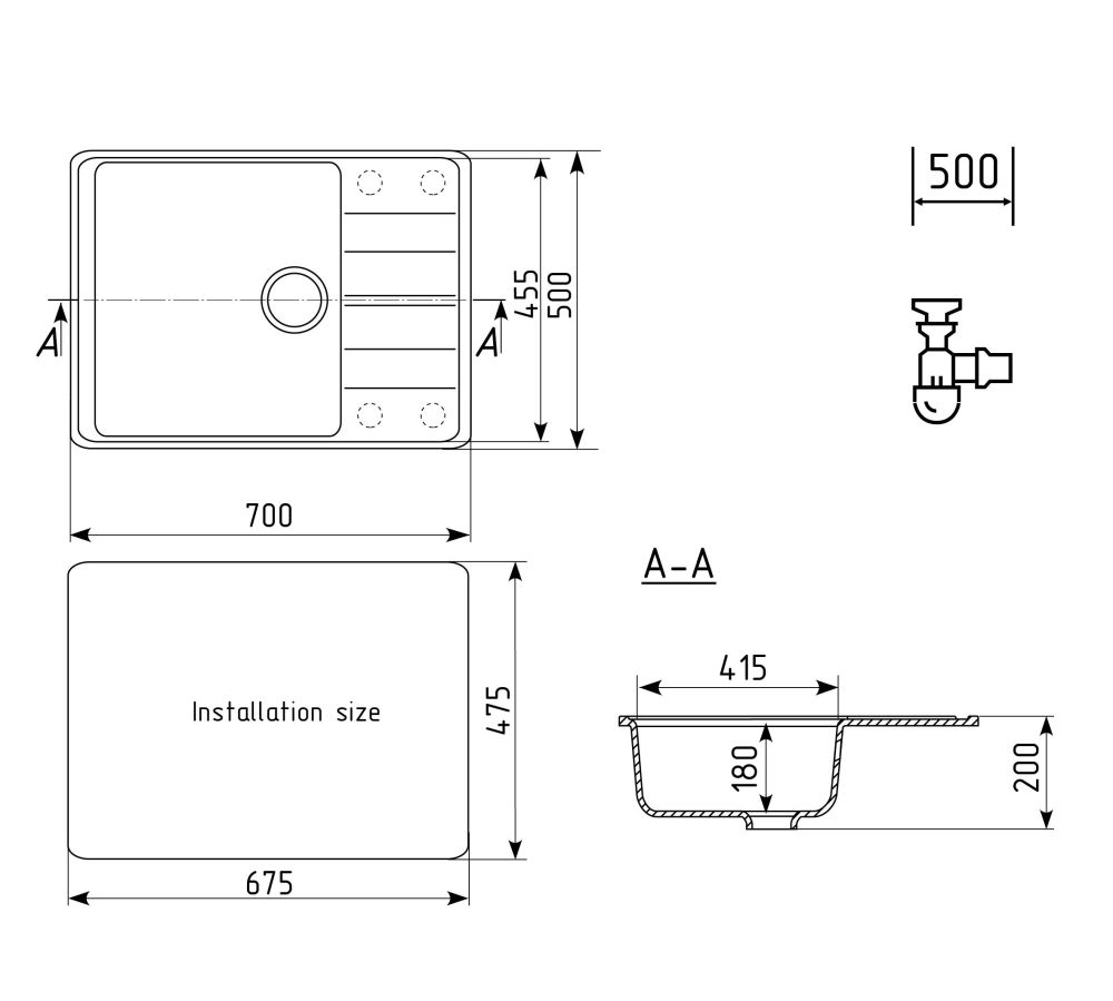 Кухонная мойка Ulgran Quartz Prima 700-02, лен, артикул Prima 700-02