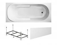 Комплект 3 в 1 Lavinia Boho Bristol S2-35020070, акриловая ванна 170x75 см, металлический каркас с монтажным набором, лицевой экран