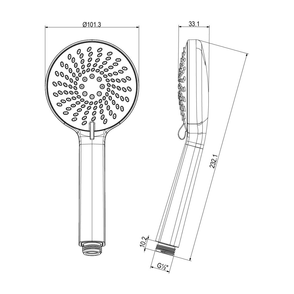 Лейка душевая Lemark  3-функциональная (LM8150C), артикул LM8150C