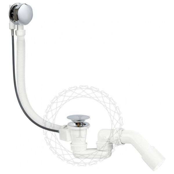 Слив-перелив (полуавтомат, 80 см.) FILARETE FL80CR, хром