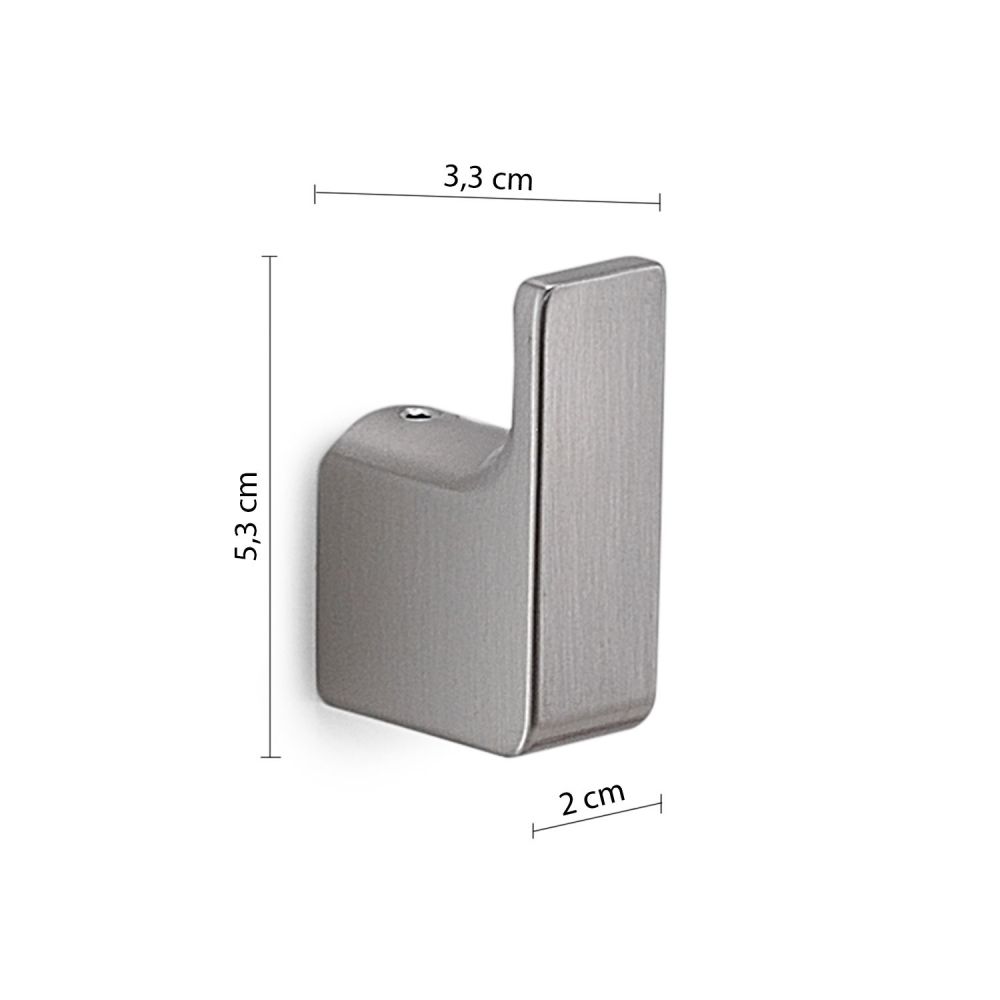 Gedy Pirenei, набор из 2-х крючков, цвет зачищенный хром, артикул PI27(38)