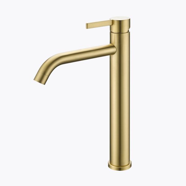 Смеситель для раковины высокий Splenka S221.15.03, золотой сатин