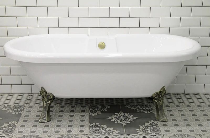 Акриловая ванна Radomir Леоннеса 1 175х80 1-01-4-0-9-138П Перламутровая с ножками бронза