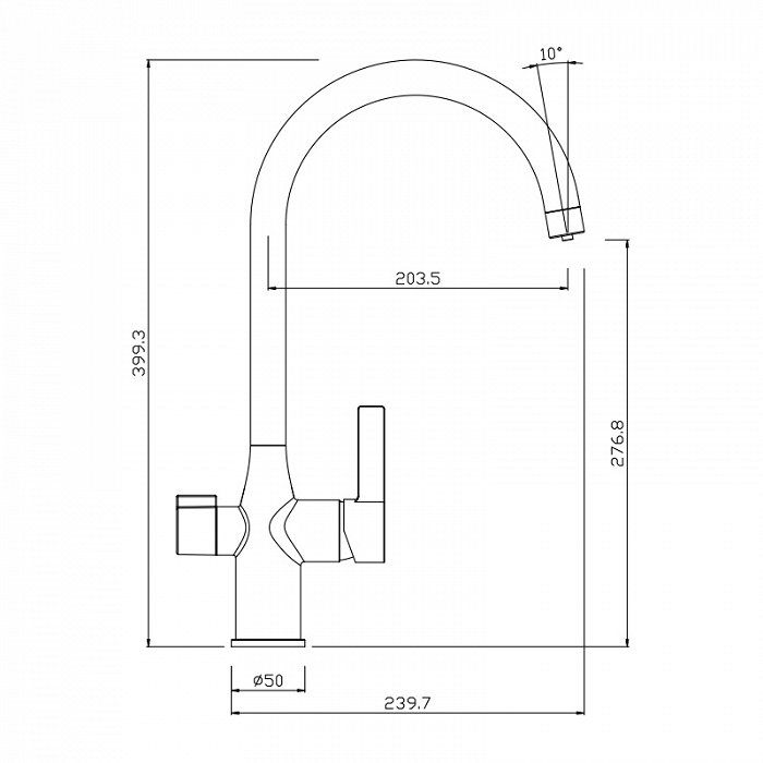 Смеситель для кухонной мойки IDDIS Pure (PURBNFJi05), артикул PURBNFJi05