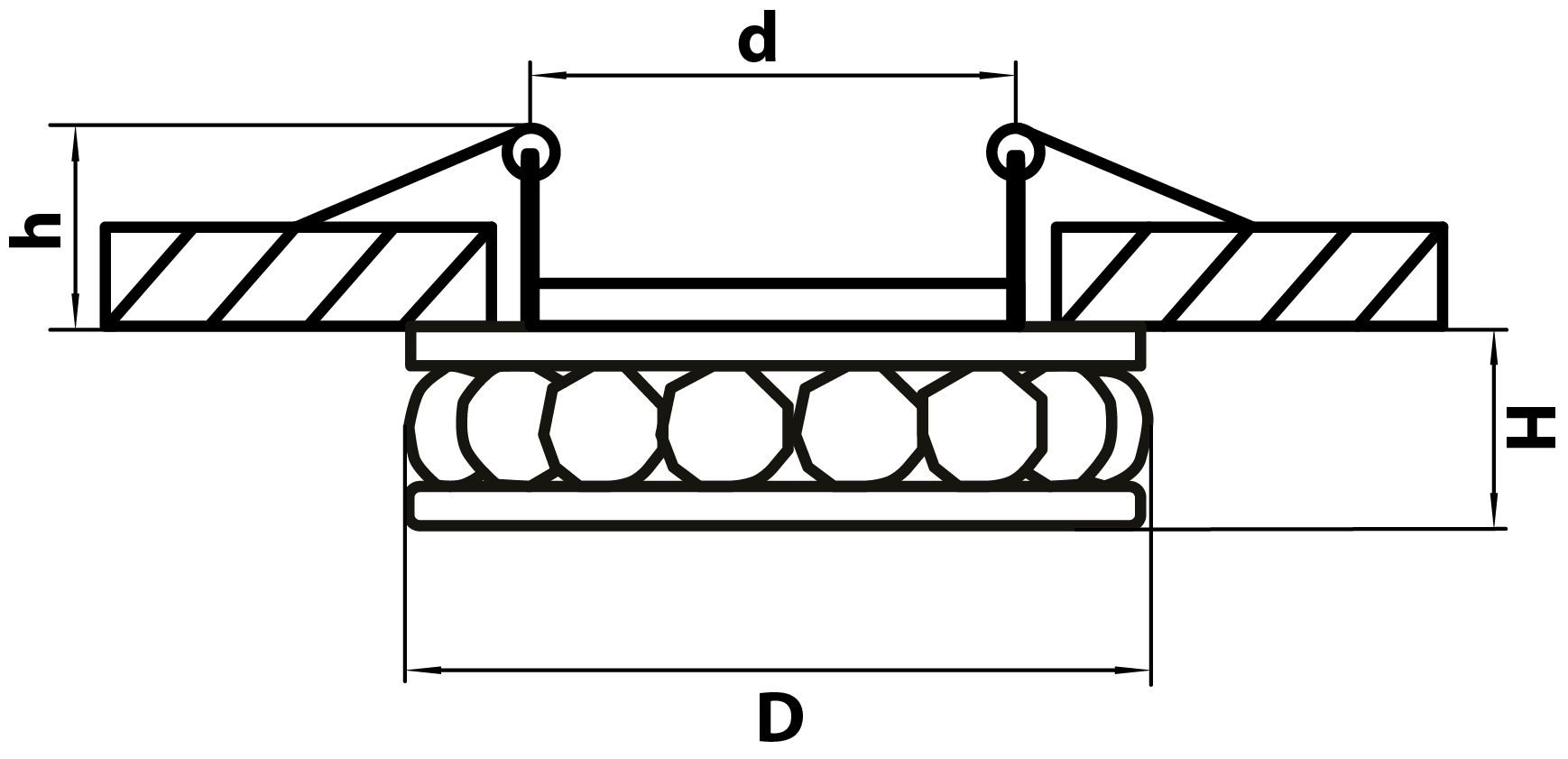Светильник точечный встраиваемый декоративный под заменяемые галогенные или LED лампы Monilo Lightstar 031704