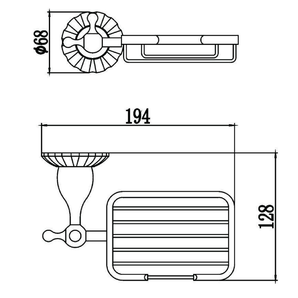 Мыльница Savol S-08932C, бронза, артикул S-08932C
