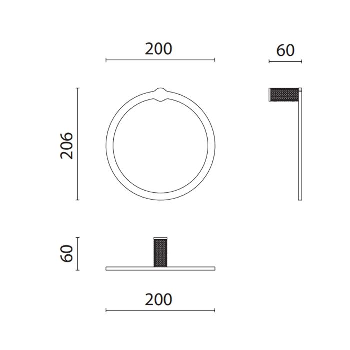 OASIS DEFILE Полотенцедержатель-кольцо, цвет хром