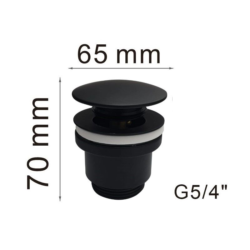 Донный клапан Haiba HB64-7, черный, артикул HB64-7