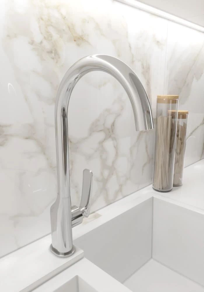 Смеситель для кухни Knotlor KN-41, хром