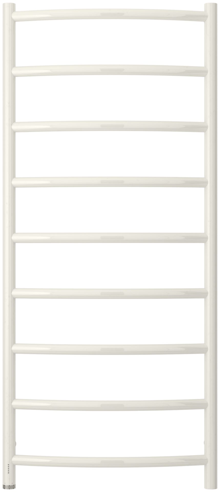 Полотенцесушитель, Сунержа, Галант 4.0, электрический, ширина, мм-532, глубина, мм-112, высота, мм-1200, межосевое расстояние-500, перемычка*выгнутая, нагревательный элемент-греющий кабель, подключение-нижнее слева, электрокомплект-МЭМ, мощность, Вт-168, 