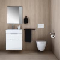 LAUFEN KARTELL Унитаз подвесной 545х370х430 мм., безободковый смыв Rimless, c покрытием LCC, цвет белый