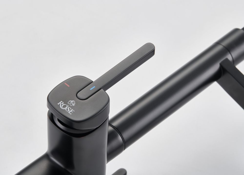 Смеситель для кухни с подключением фильтра для воды Rose R358H, черный