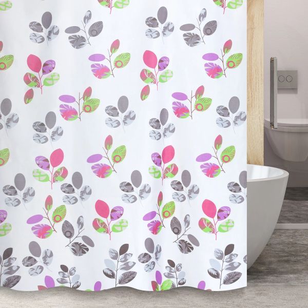 Штора для ванной комнаты Savol S-01820Y, цветы