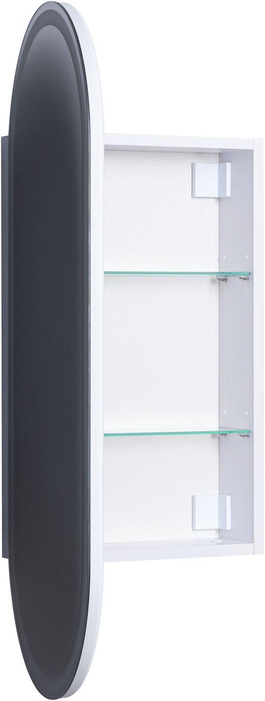 Зеркальный шкаф Aquanet Монте 40 белый, с LED подсветкой Зеркальный шкаф Aquanet Монте 40 белый, с LED подсветкой