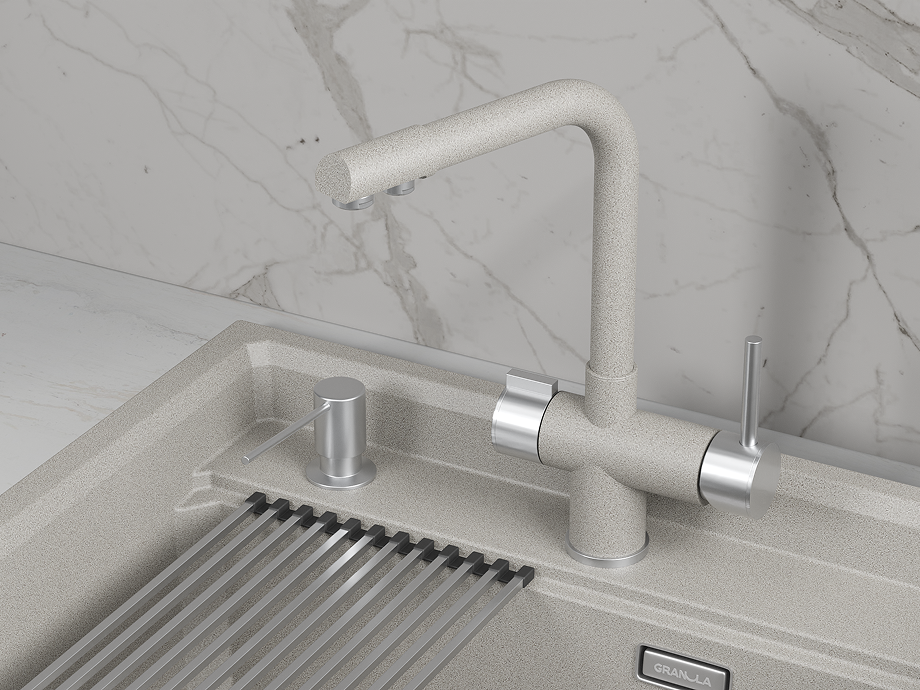 Смеситель для кухни GRANULA (5008, БАЗАЛЬТ), артикул 5008, БАЗАЛЬТ