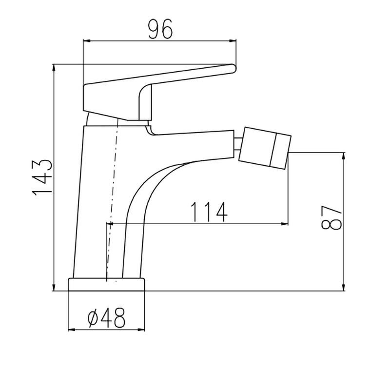 Смеситель для биде Rav Slezak COLORADO CO345.5KCMATZ, черный/золото
