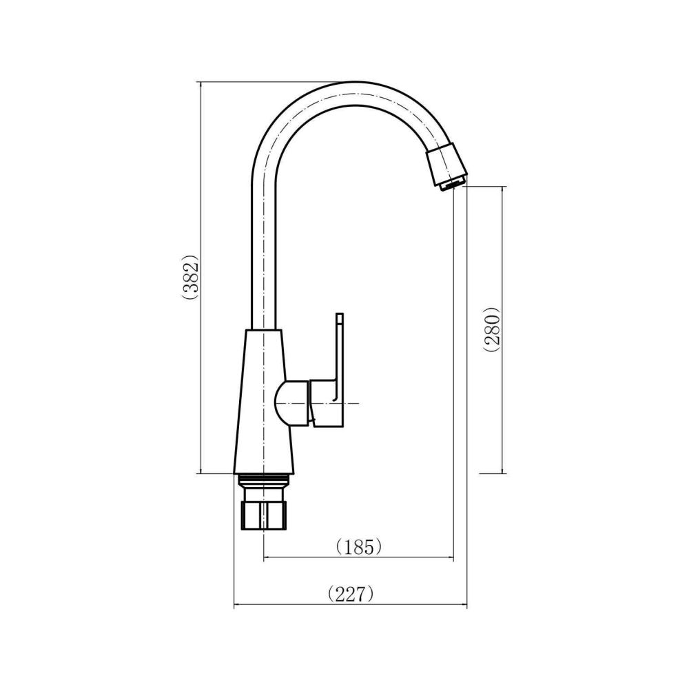 Смеситель для кухни Plstart PL4001, хром