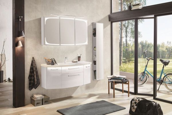 Комплект мебели Puris Classic Line с раковиной из минерального литья, 1200 мм, цвет белый высокоглянцевый