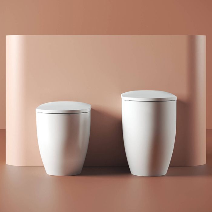 Artceram MONET Унитаз напольный приставной Rimless 36 x 54 h48 см, цвет белый глянцевый SANIGLAZE