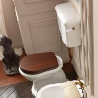 KERASAN Retro Бачок подвесной (для низкой трубы) для унитаза 1011/1010, с боковым отверстием для ручки, (без трубы и механизма слива), цвет белый