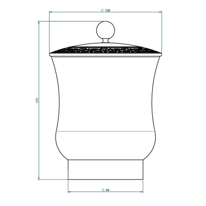 THG MARQUISE NOIR DECOR OR Китайская лакированная коробка с белой керамической крышкой Ø126 мм., middle size, декор черный/золото, цвет золото THG MARQUISE NOIR DECOR OR Китайская лакированная коробка с белой керамической крышкой Ø126 мм., middle size, декор черный/золото, цвет золото