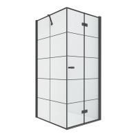 Душевое ограждение NEW TRENDY NEW SOLEO BLACK R 90x90x195 D-0290A/D-0121B (черный)