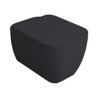 Simas Henges Унитаз подвесной безободковый 38х55 см, цвет antracite matt (без креплений F85)