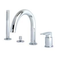 TENESI См-ль на борт ванны, моноком. на 4 отв. с девиатором, хром