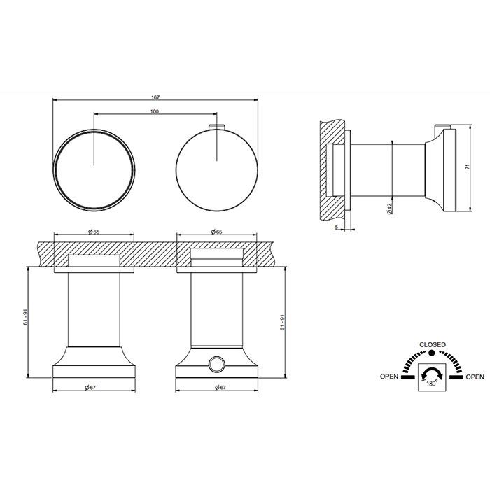 GESSI ORIGINI Смеситель настенный встраиваемый, термостатический, с перекл на 2 полож, в компл с отдел вставк, внешн часть, цвет хром