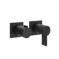 GESSI  INVERSO DIAMANTATO Внешняя часть настенного смесителя для душа на 2 выхода, цвет: Matte Black