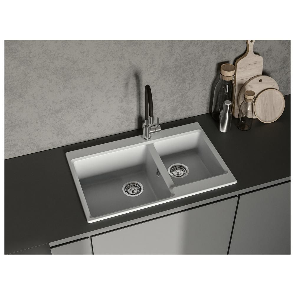 Кухонная мойка GranFest LEVEL 780K, серый, артикул LV-780K серый